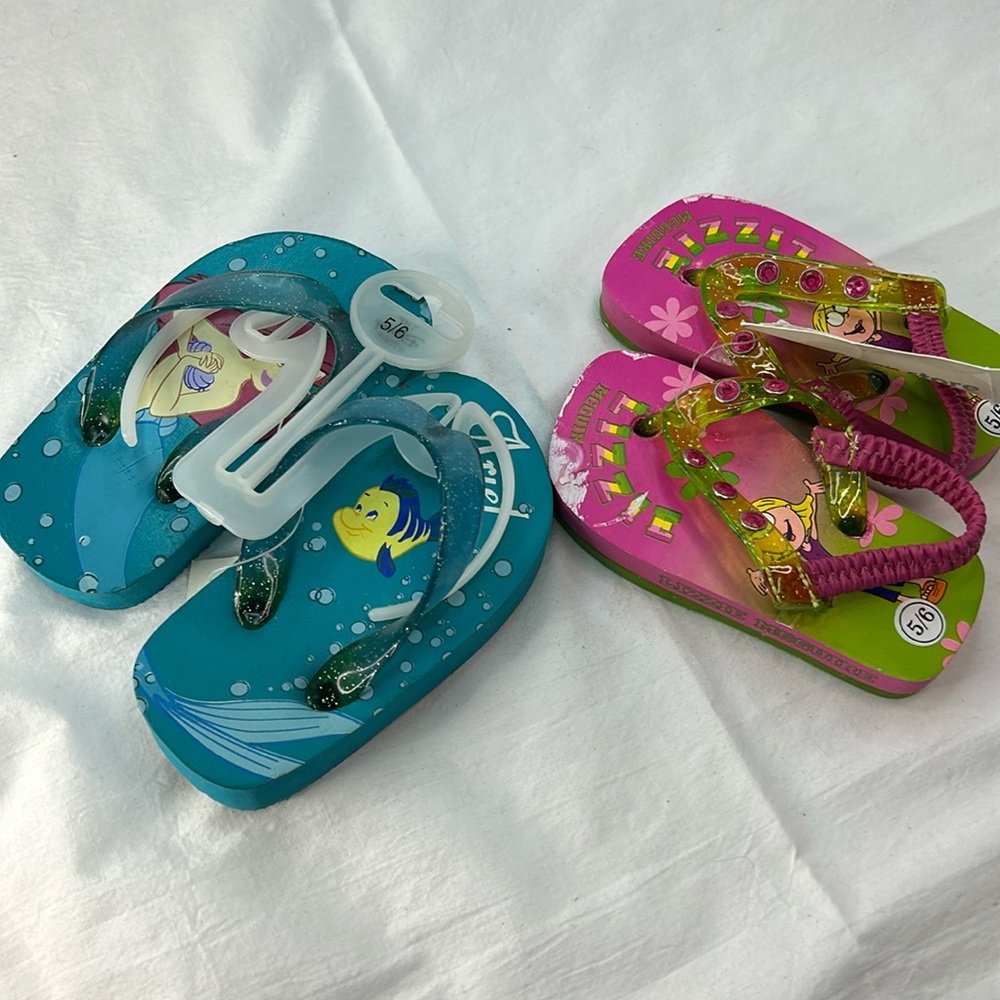 Little Mermaid and Lizzy McGuire kids sandals
